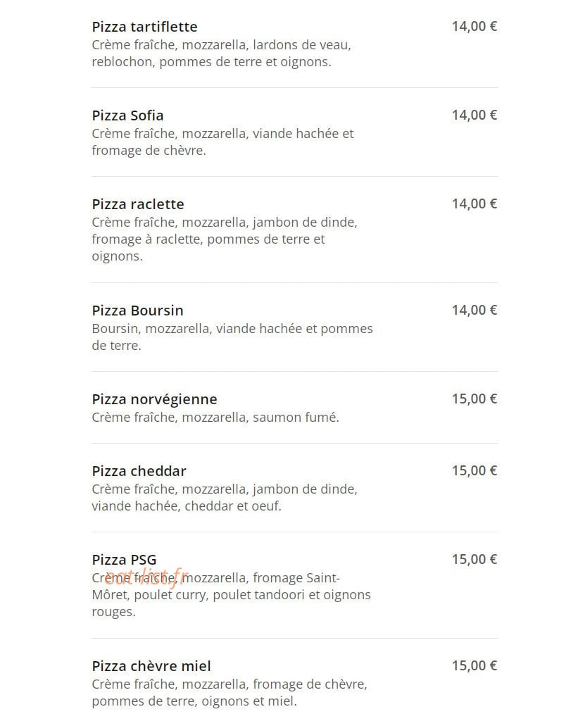 Pizza King — carte page 7
