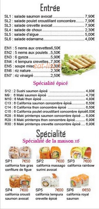 Xin Sushi — carte page 2