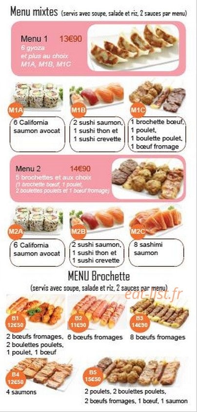 Xin Sushi — carte page 4