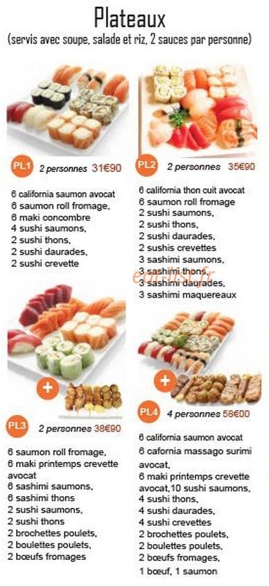 Xin Sushi — carte page 3