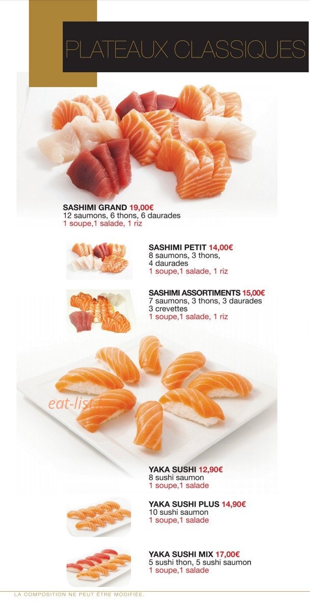 Yaka sushi — carte page 19