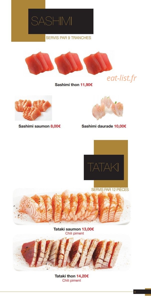 Yaka sushi — carte page 9