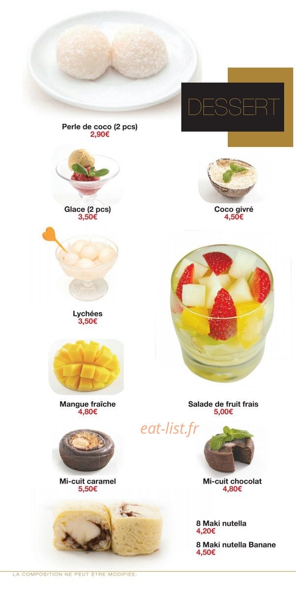 Yaka sushi — carte page 27