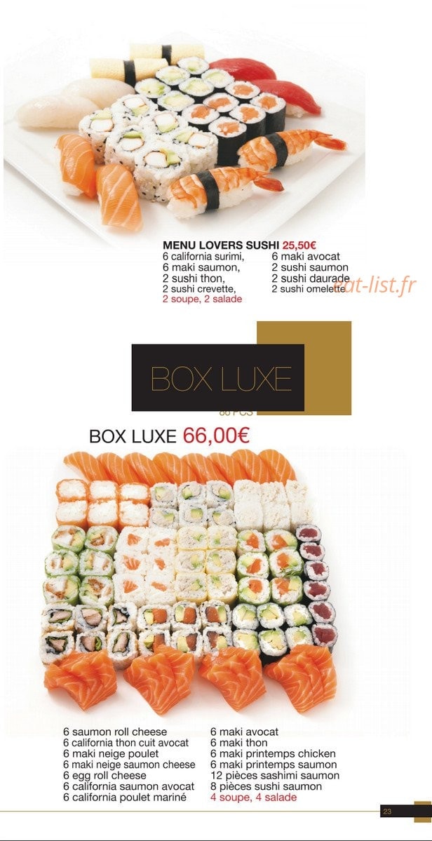 Yaka sushi — carte page 22