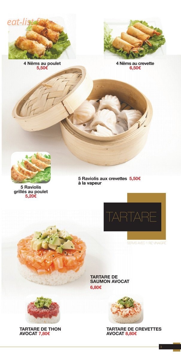 Yaka sushi — carte page 3