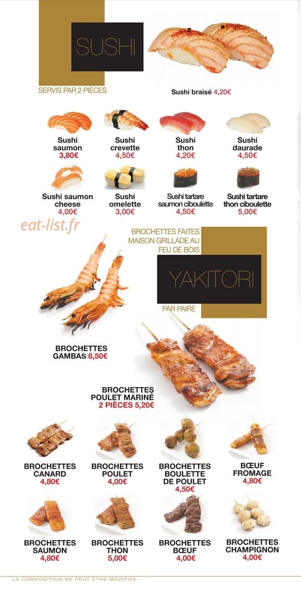 Yaka sushi — carte page 10