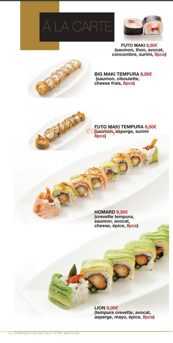 Yaka sushi — carte page 4