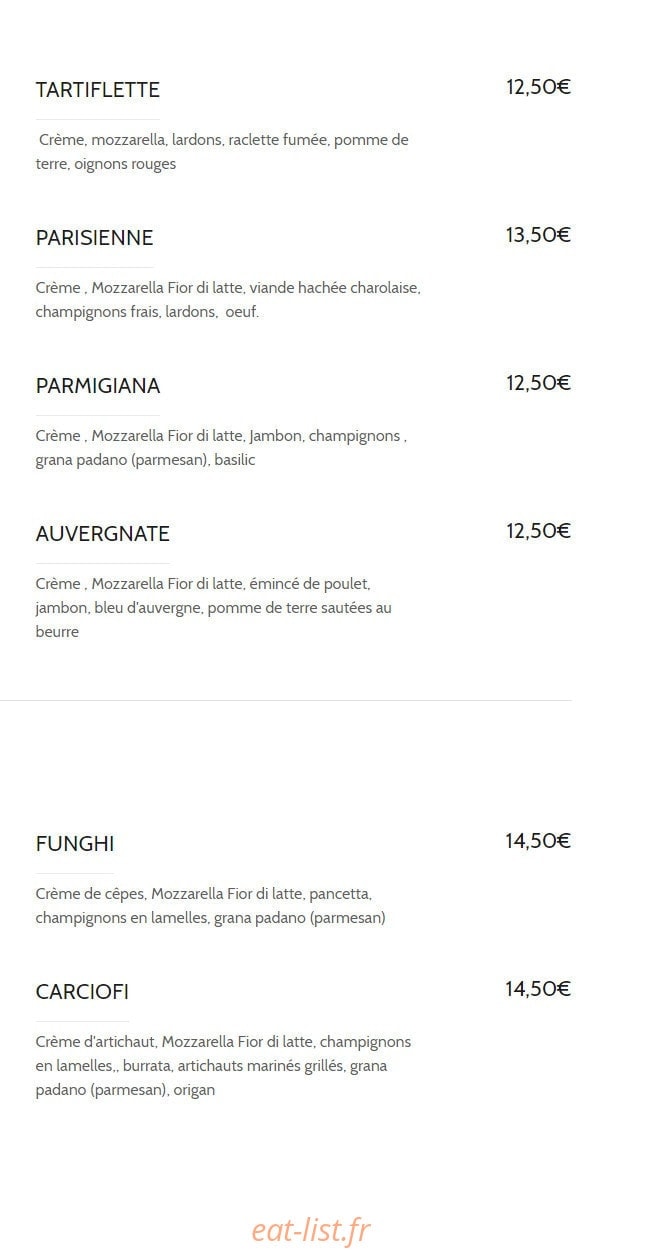Au feu de bois — carte page 4