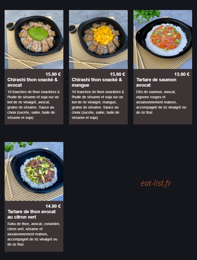 Clic sushi — carte page 8