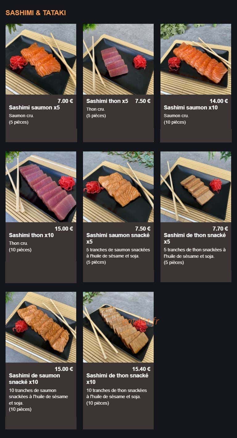 Clic sushi — carte page 6