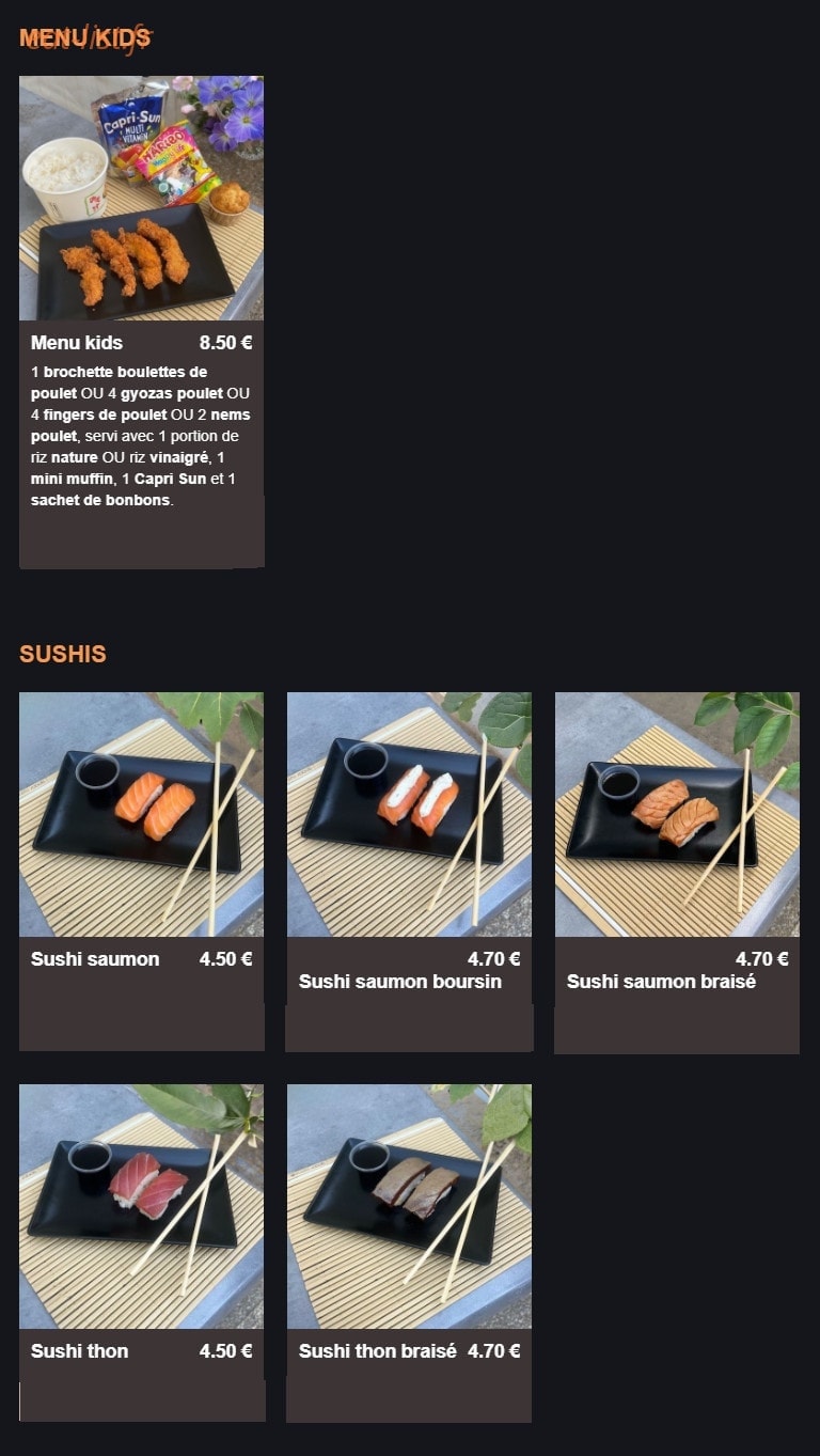 Clic sushi — carte page 5