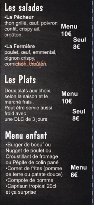 Le XIX Burger à la Francaise — carte page 3