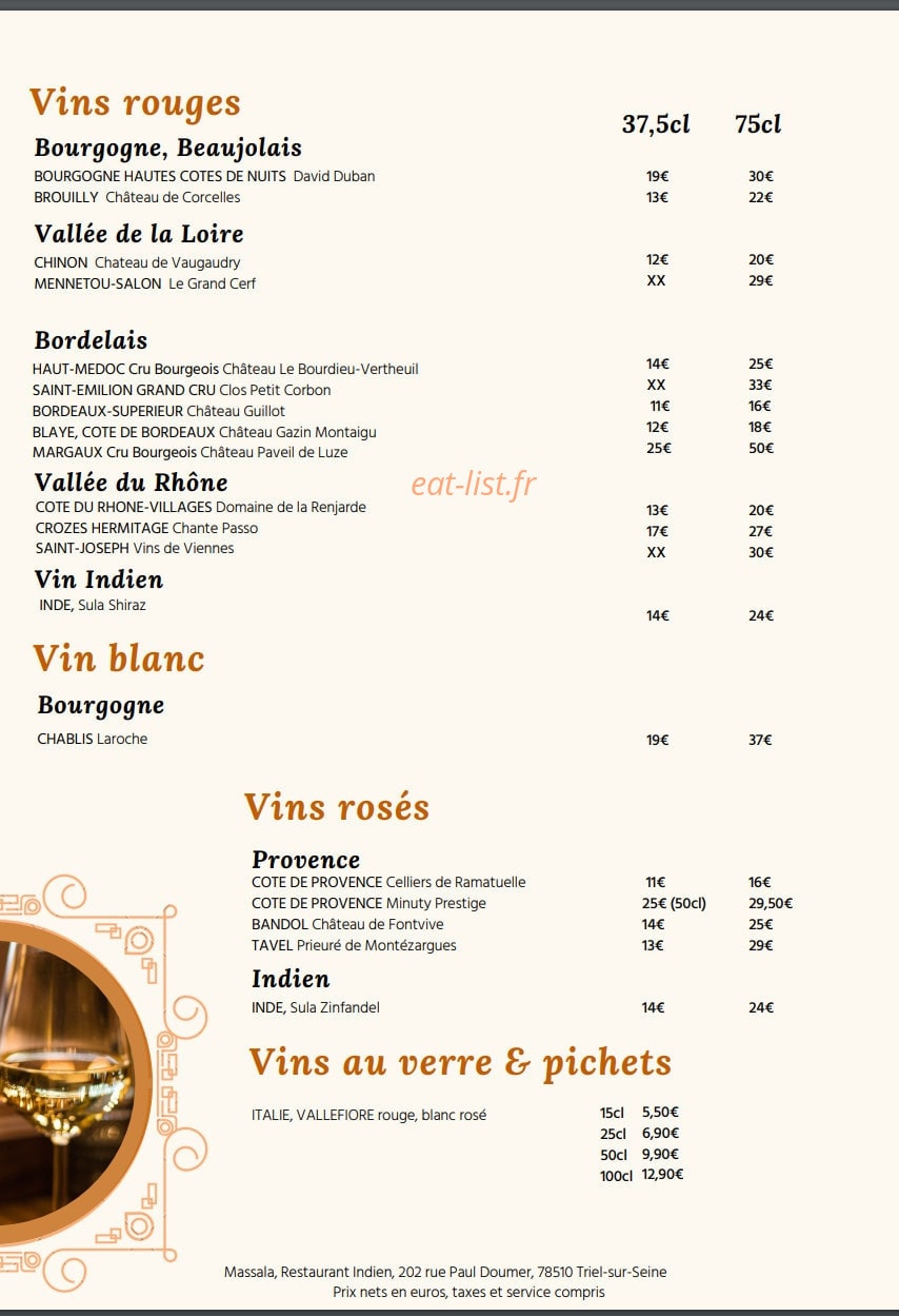Massala — carte page 7