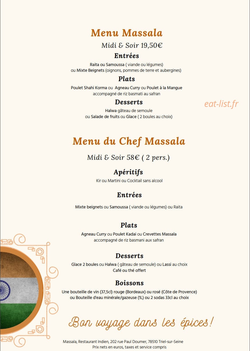 Massala — carte page 5