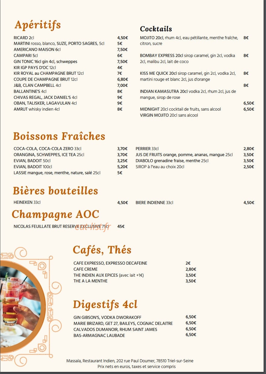 Massala — carte page 6