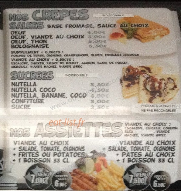 Burger paradise — carte page 3