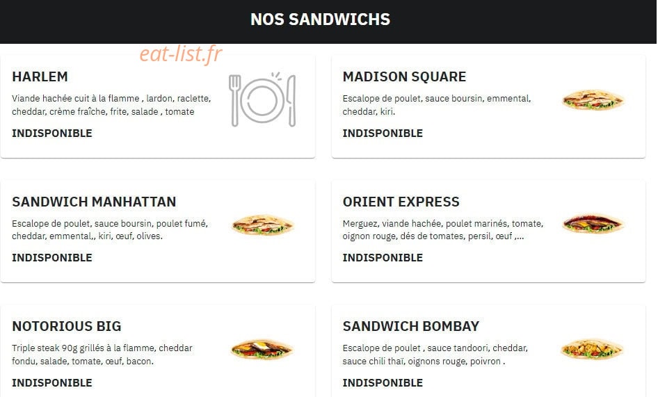 Burger Square — carte page 12