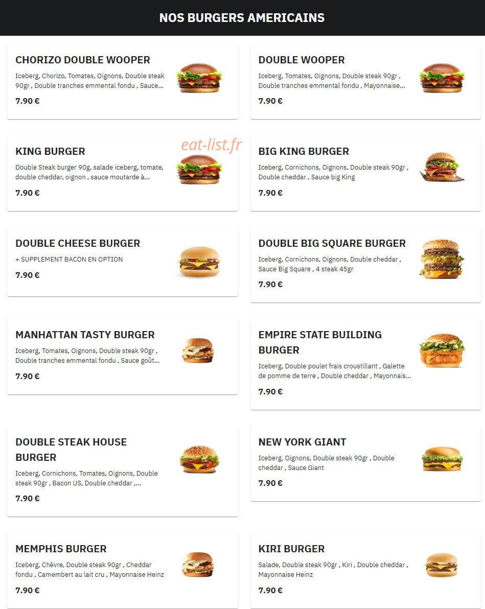 Burger Square — carte page 5