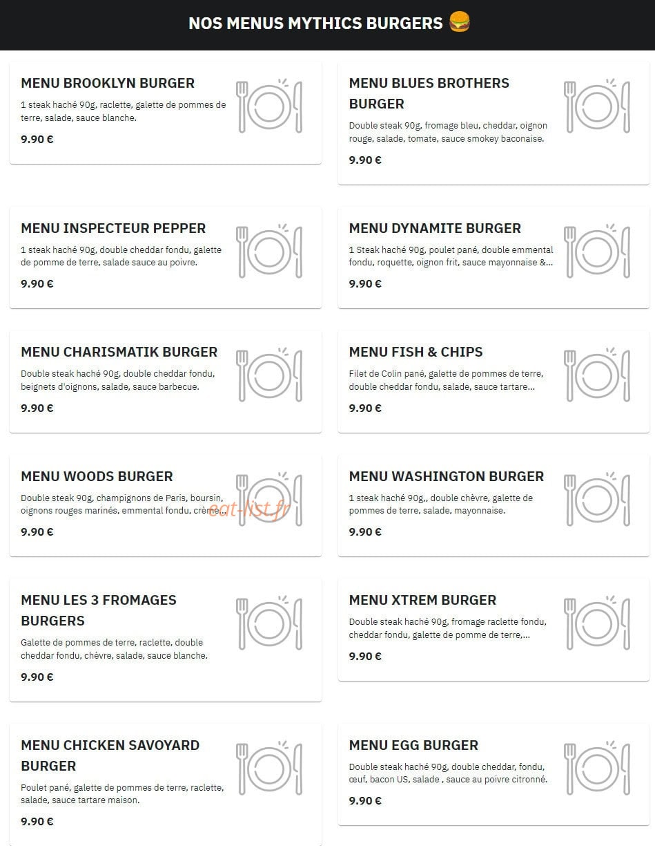 Burger Square — carte page 8
