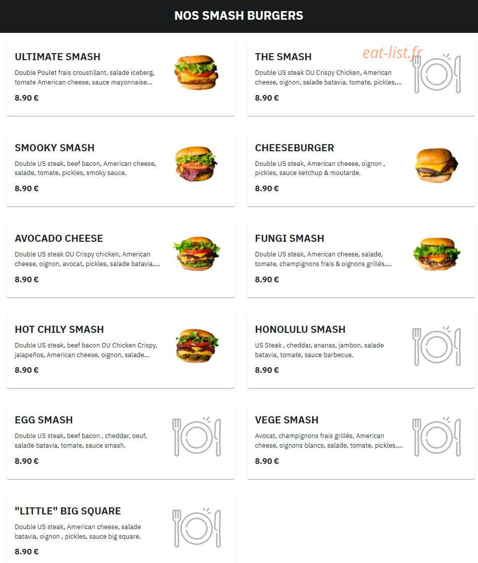 Burger Square — carte page 3