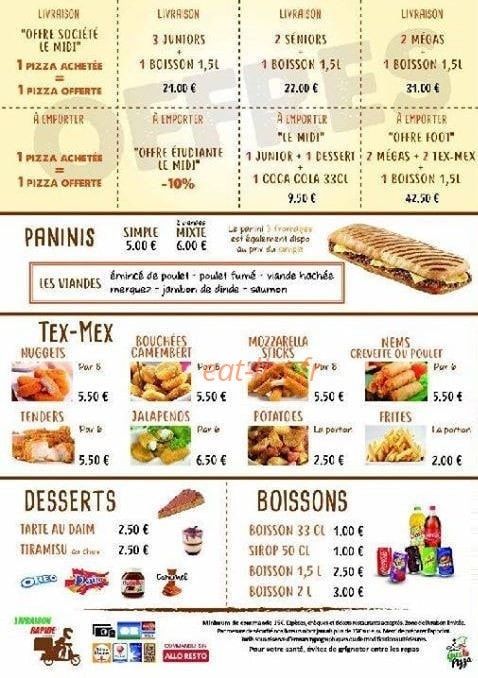 Gusto pizza — carte page 3