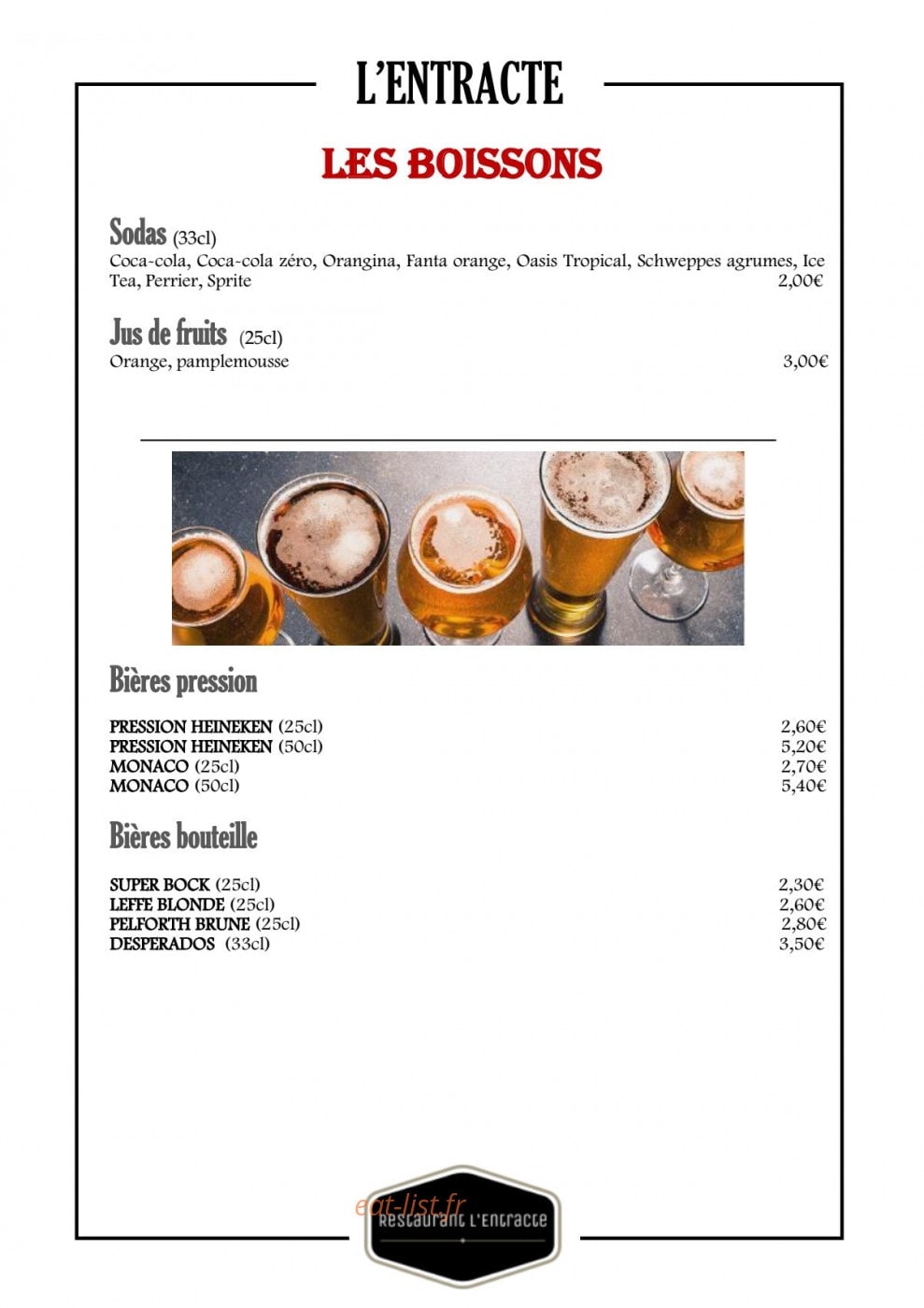L'Entracte — carte page 4