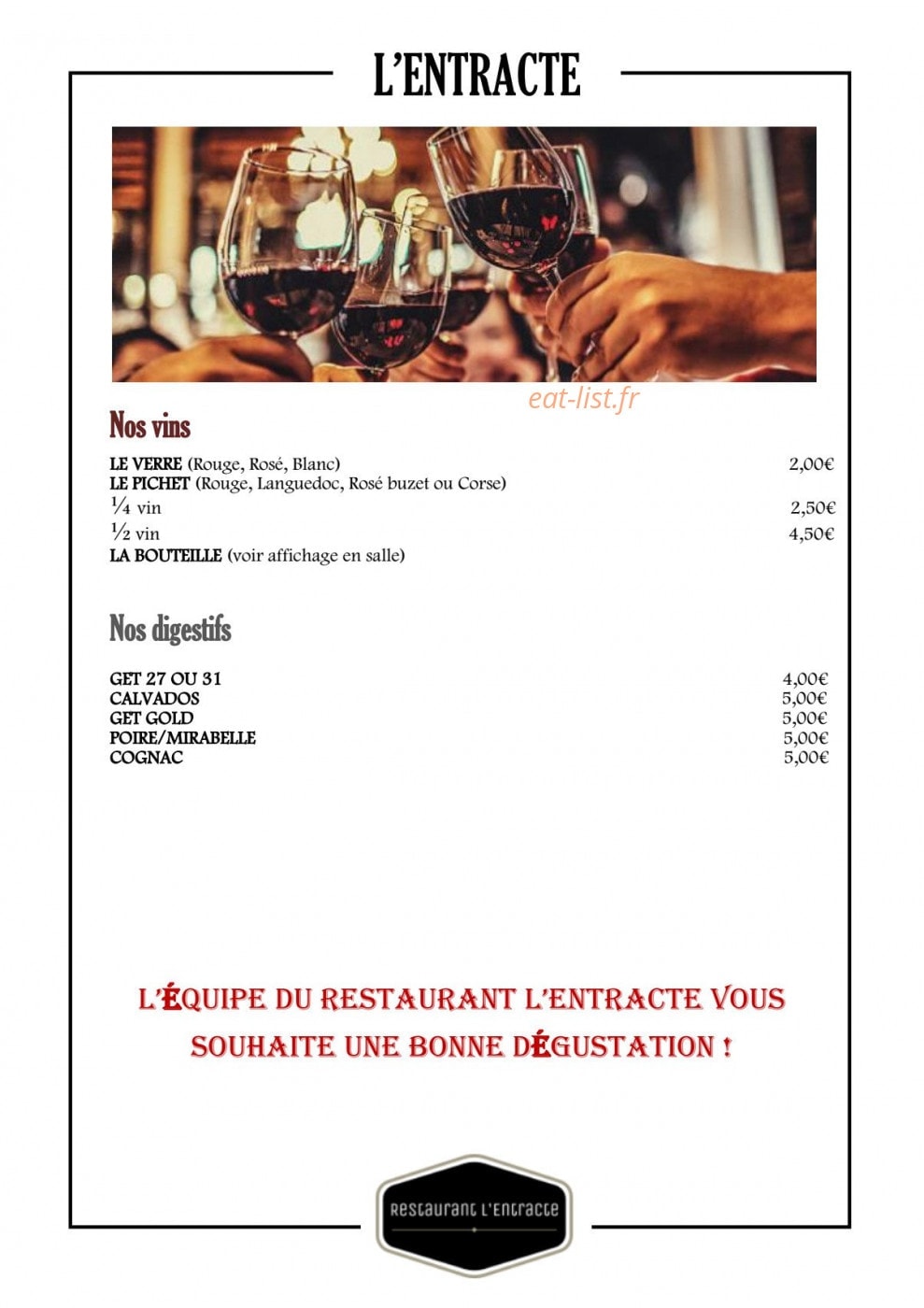 L'Entracte — carte page 6