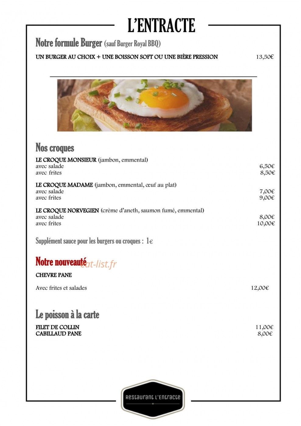L'Entracte — carte page 2