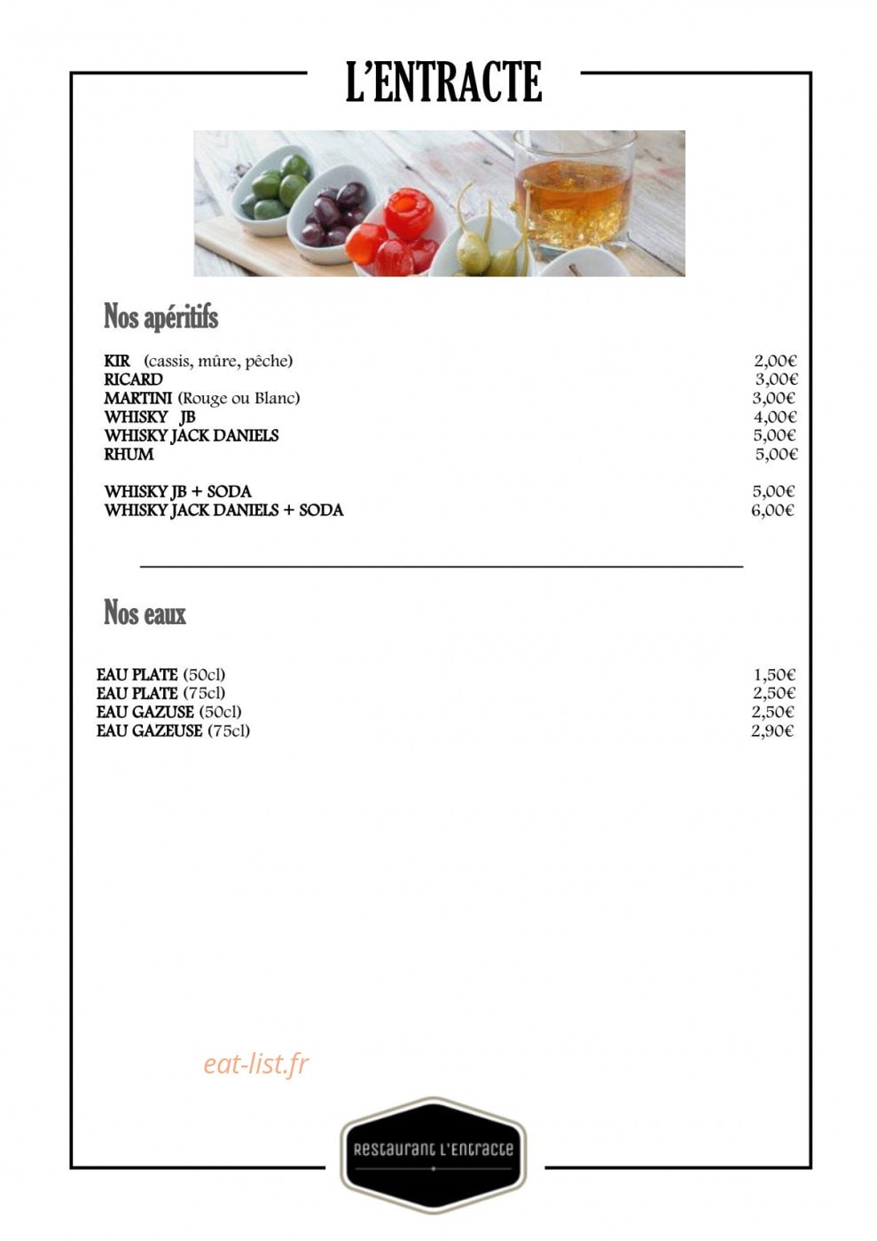 L'Entracte — carte page 5