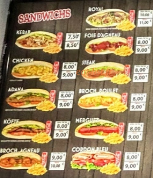 Varto Grill — carte page 1