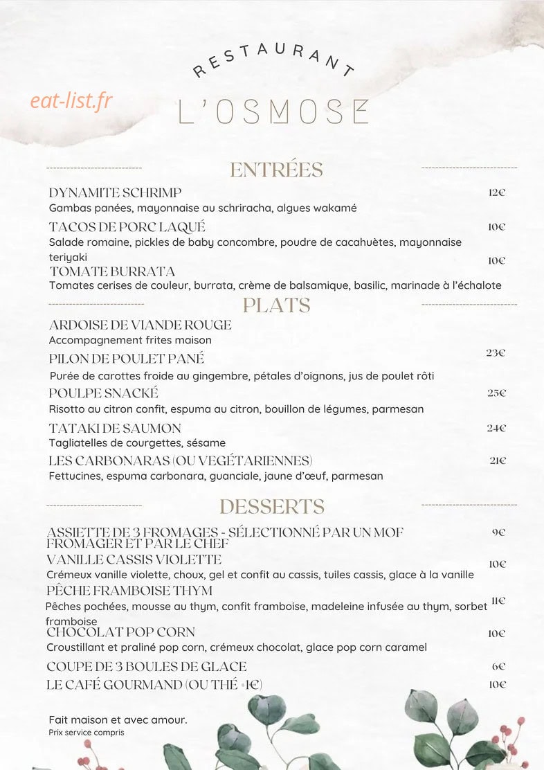 L’osmose — carte page 1
