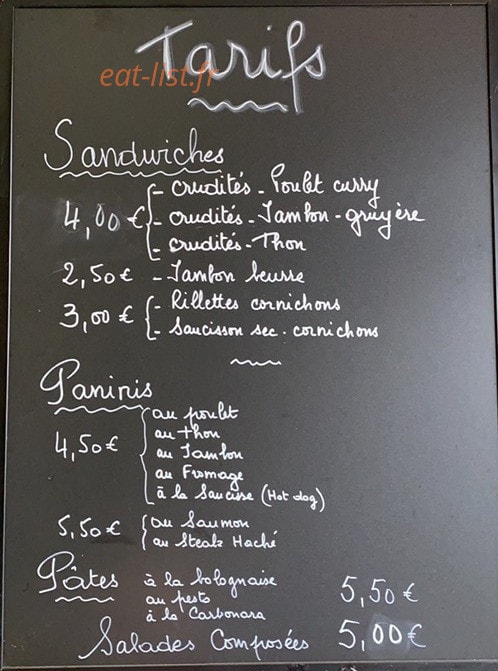La sandwicherie — carte page 4