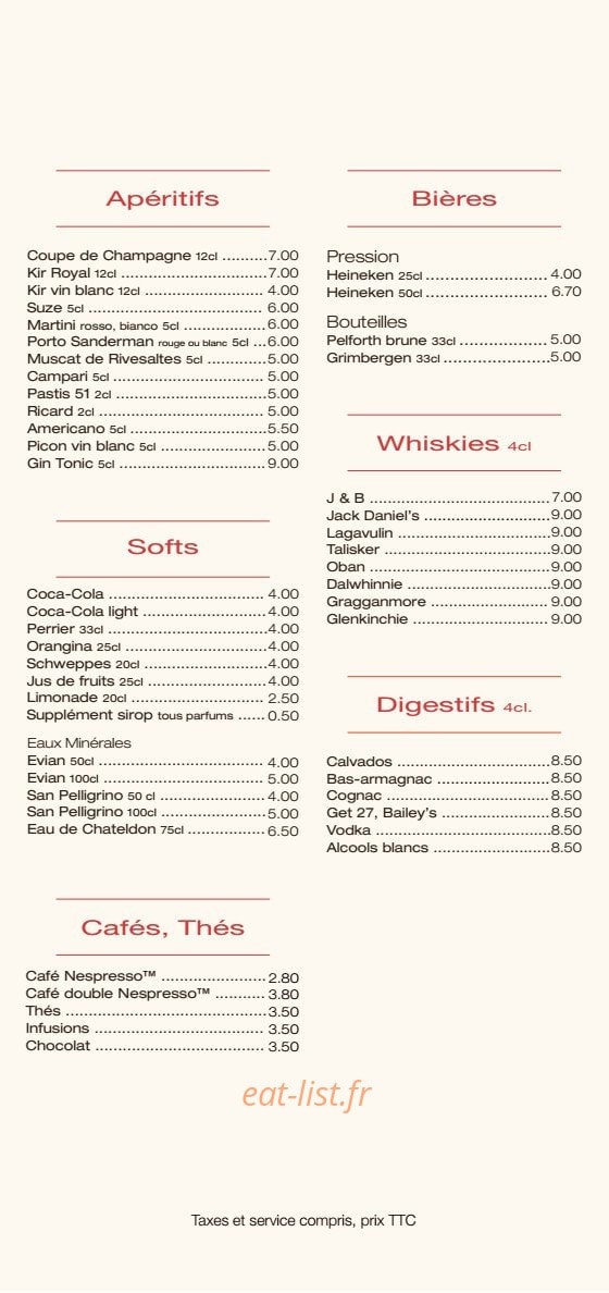 The Hotel Versailles — carte page 5