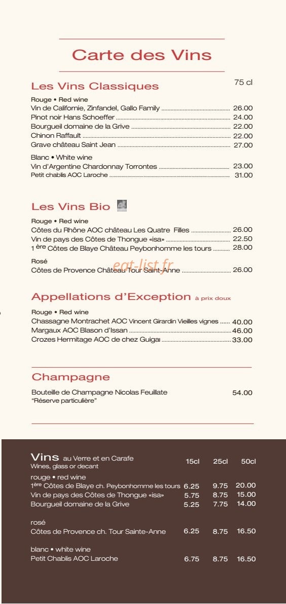 The Hotel Versailles — carte page 4