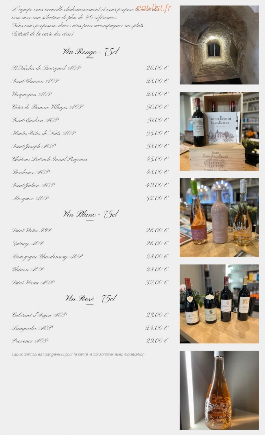 La Brasserie du 35 — carte page 2
