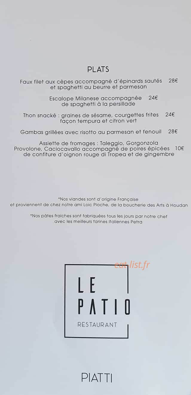 Le Patio — carte page 4