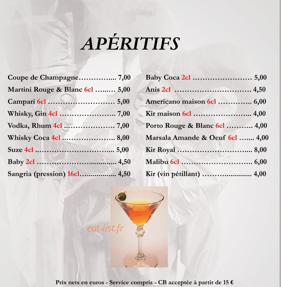 Alexandro Pizzéria — carte page 2