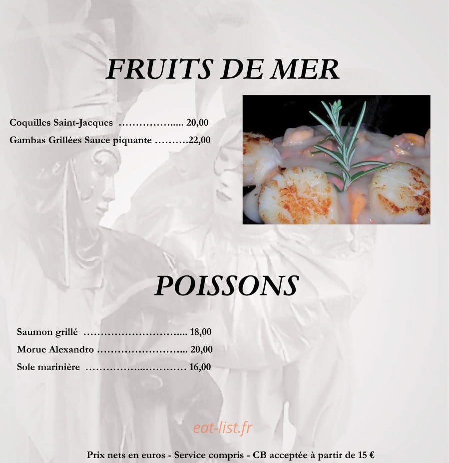 Alexandro Pizzéria — carte page 9