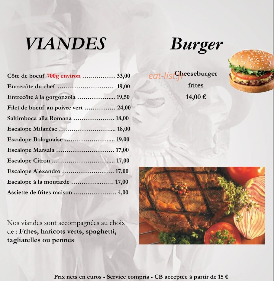 Alexandro Pizzéria — carte page 8