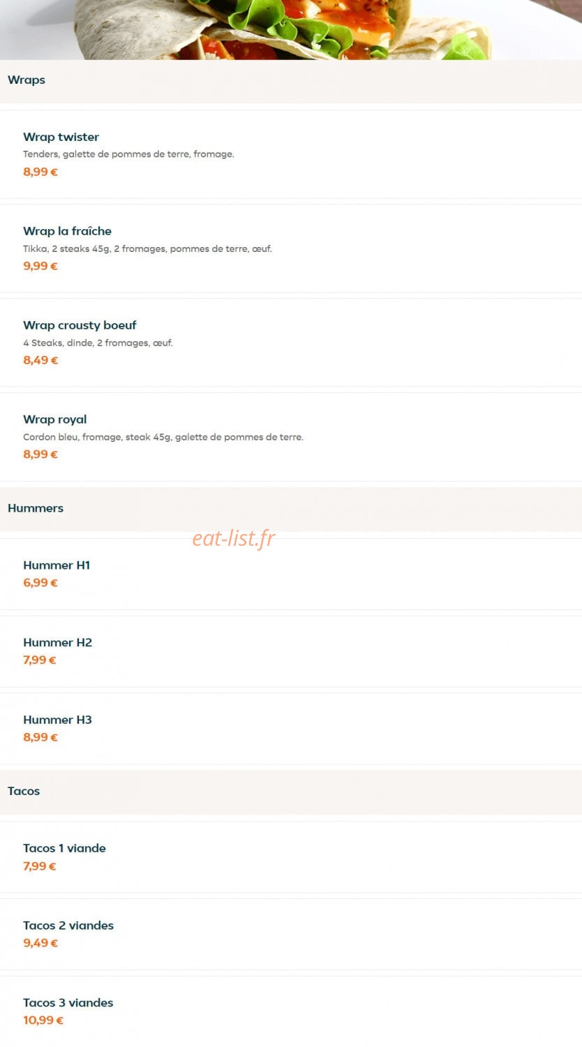 Le Crousty — carte page 11