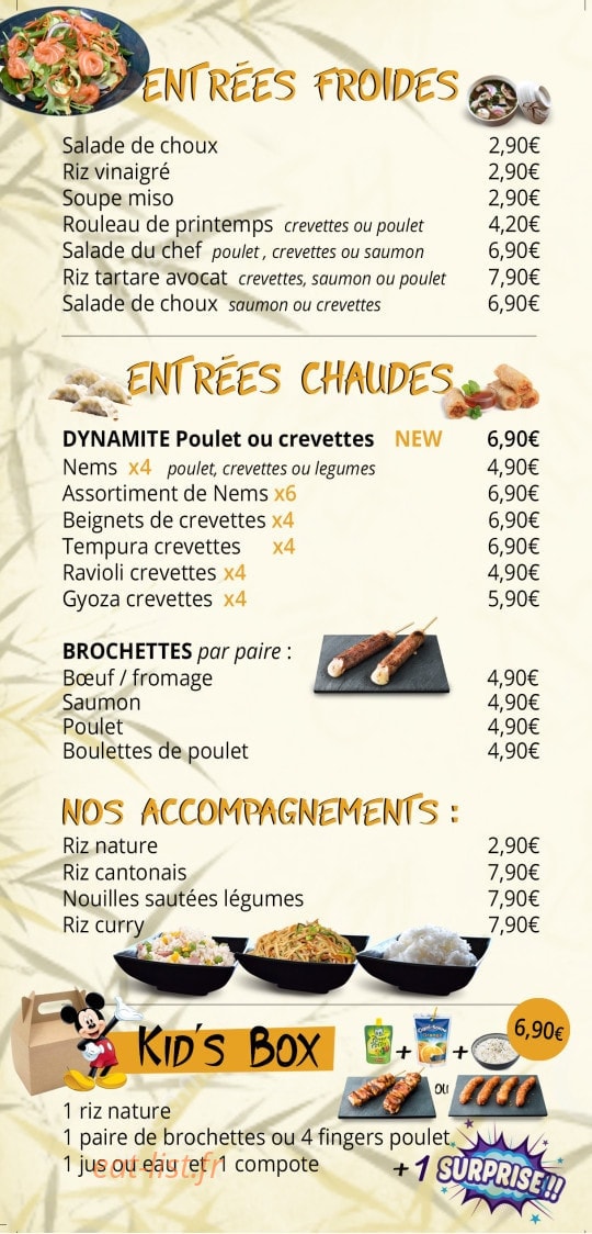 Nay Sushi Thaï — carte page 4