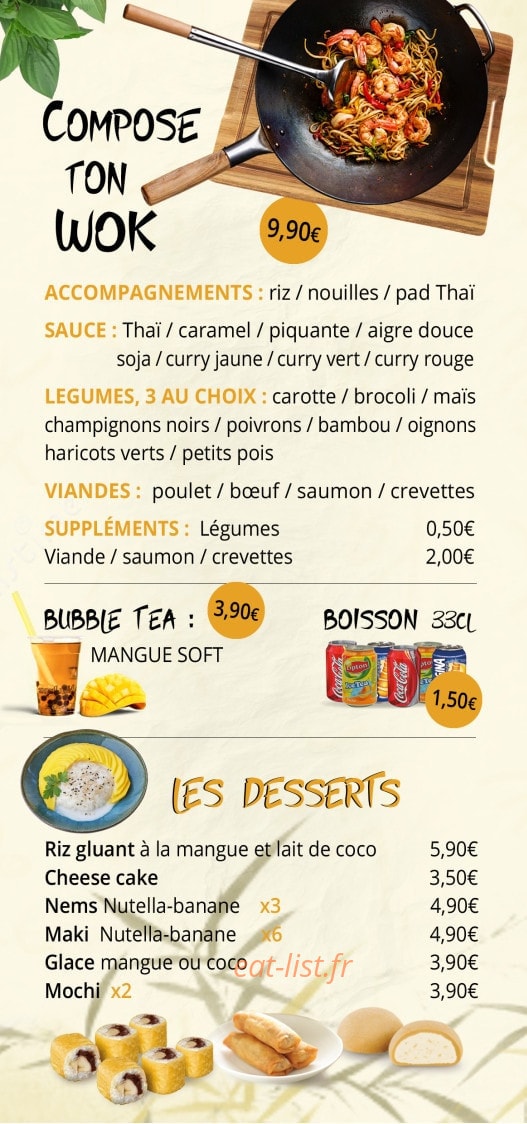 Nay Sushi Thaï — carte page 3
