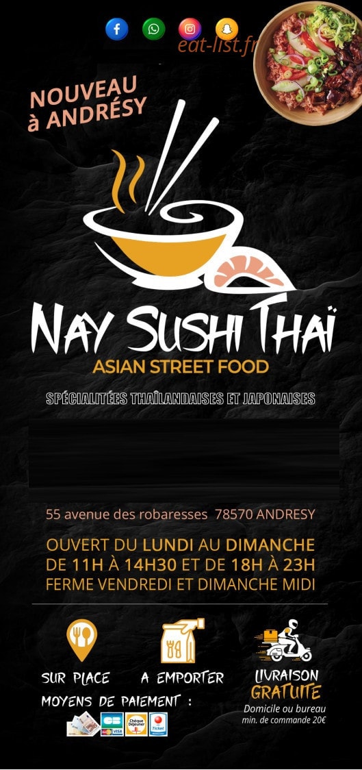 Nay Sushi Thaï — carte page 1