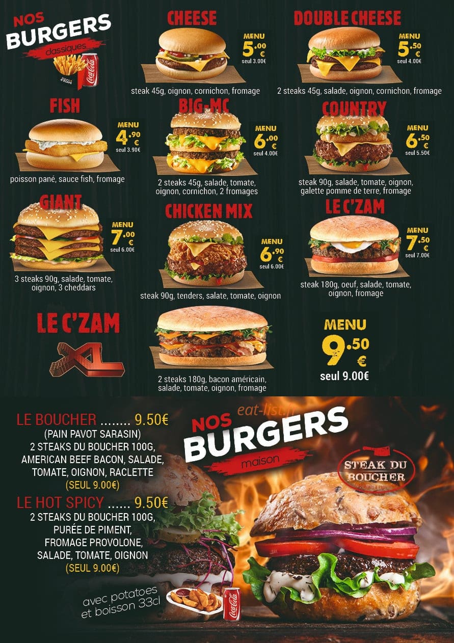 C'zam — carte page 2