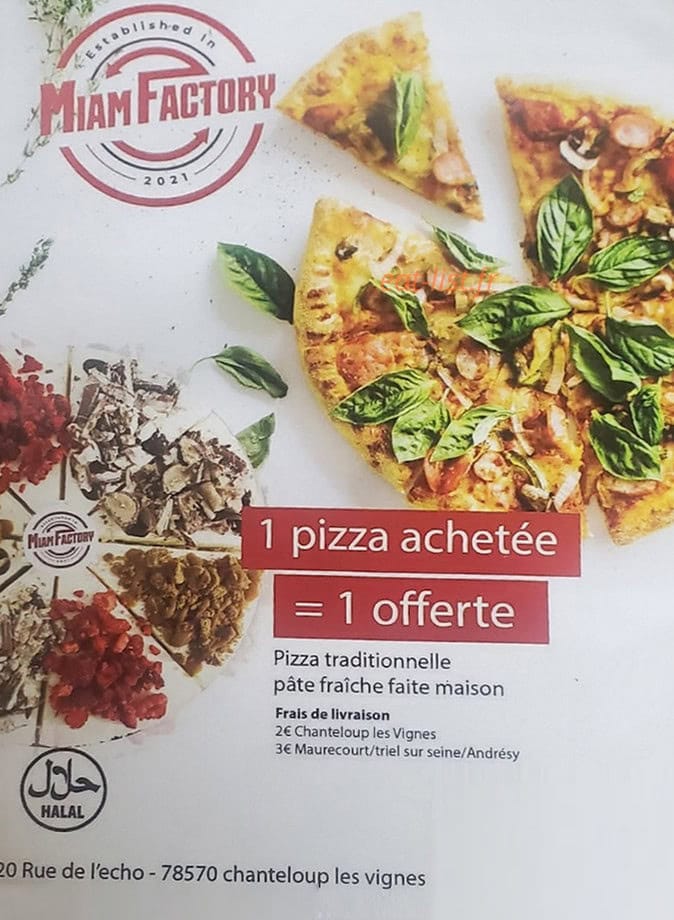 Miam factory — carte page 1