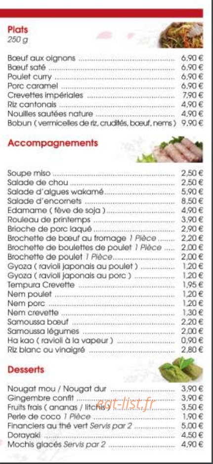 Chez Bao — carte page 4
