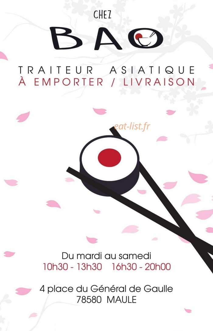 Chez Bao — carte page 1