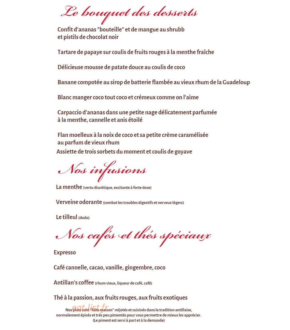 La Case de Babette — carte page 4
