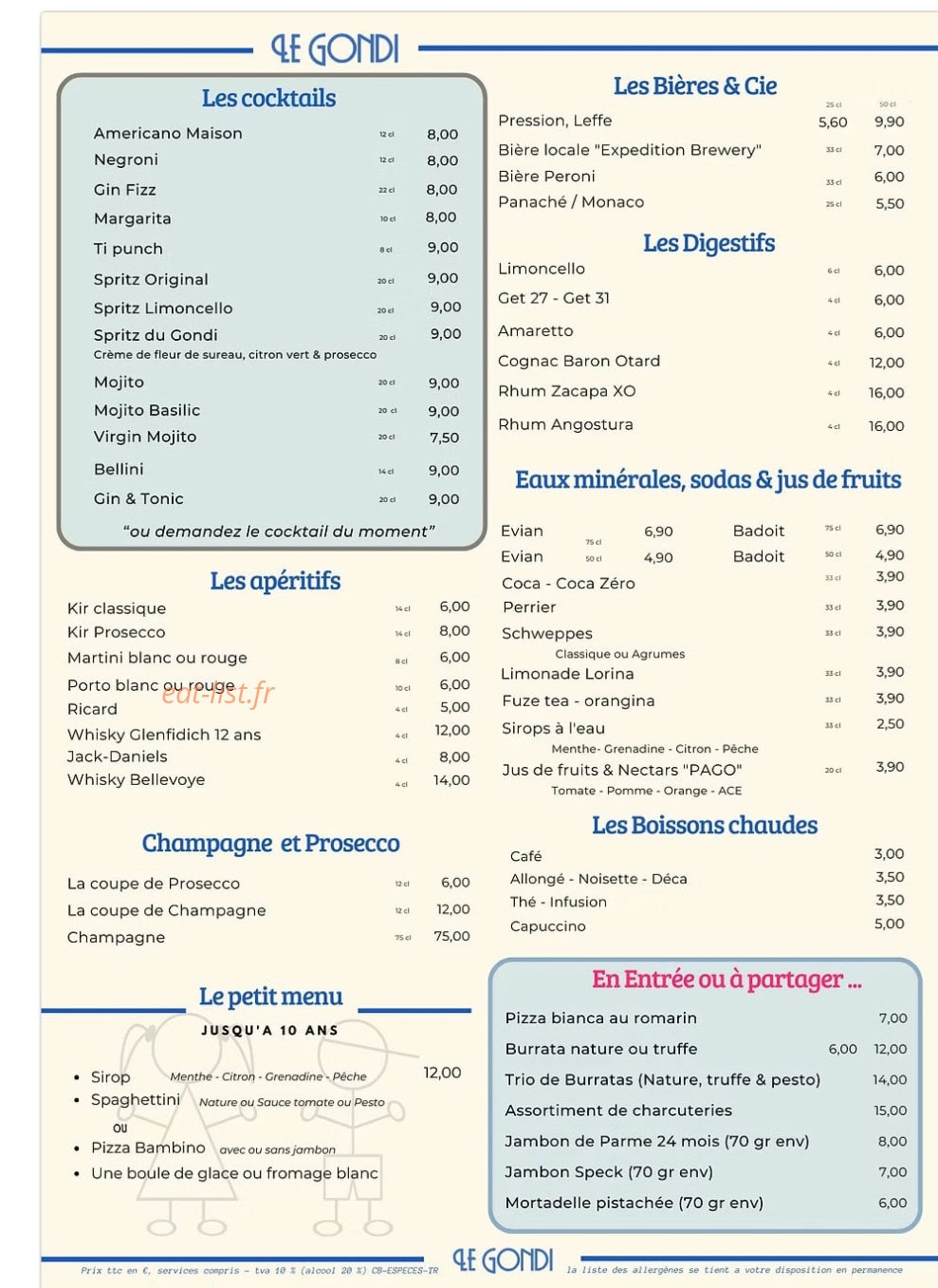 Le Gondi — carte page 1