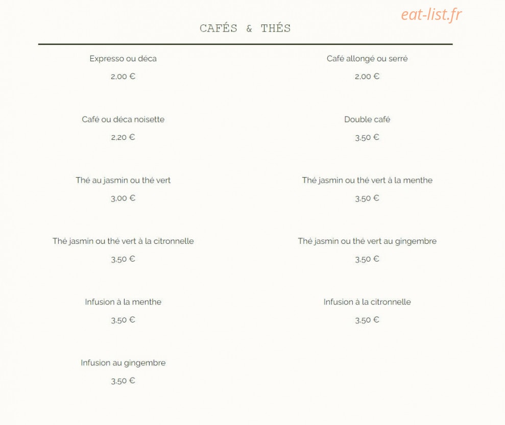 Ô Coco'ttes — carte page 19